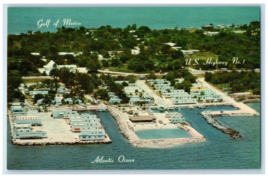 c1960 Seabreeze Mobile Home Park Atlantic Ocean Islamorada Florida FL Postcard