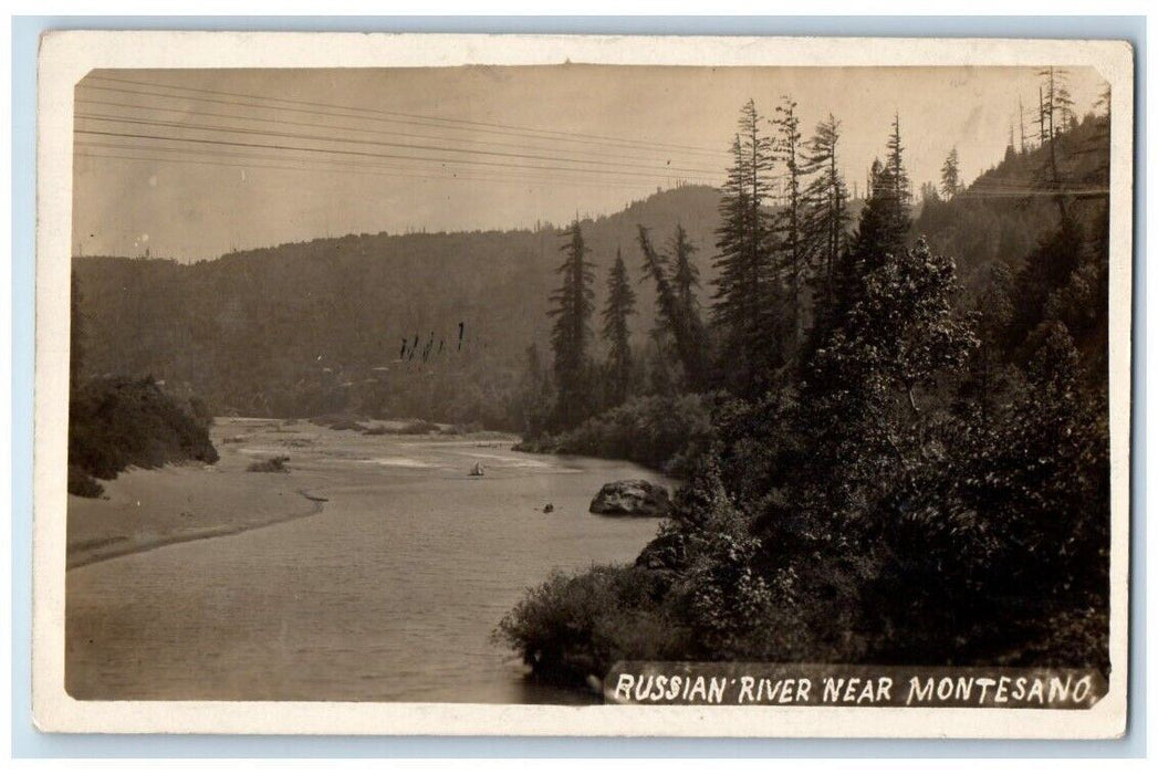 1911 Russian River Scene Near Montesano Washington WA RPPC Photo Posted Postcard