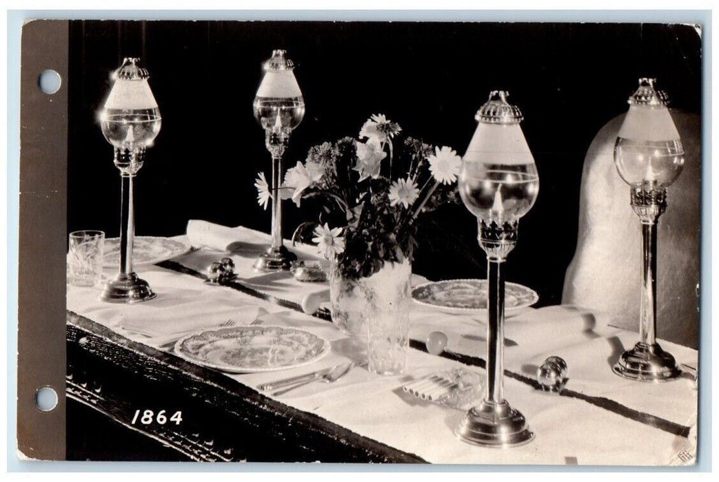 1938 Hurricane Candlesticks Advertising Paul Hanson Co NY RPPC Photo Postcard