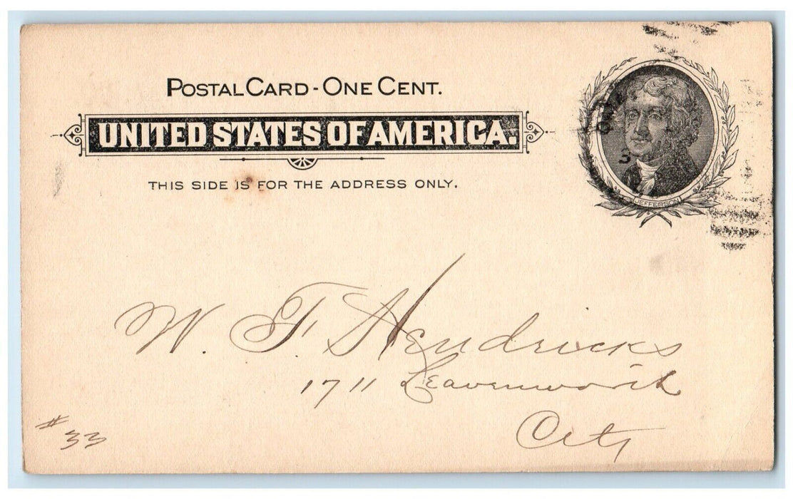 1898 Notice of Assessment No 89 & 90 Alpha Camp No. 1 Omaha NE Postal Card