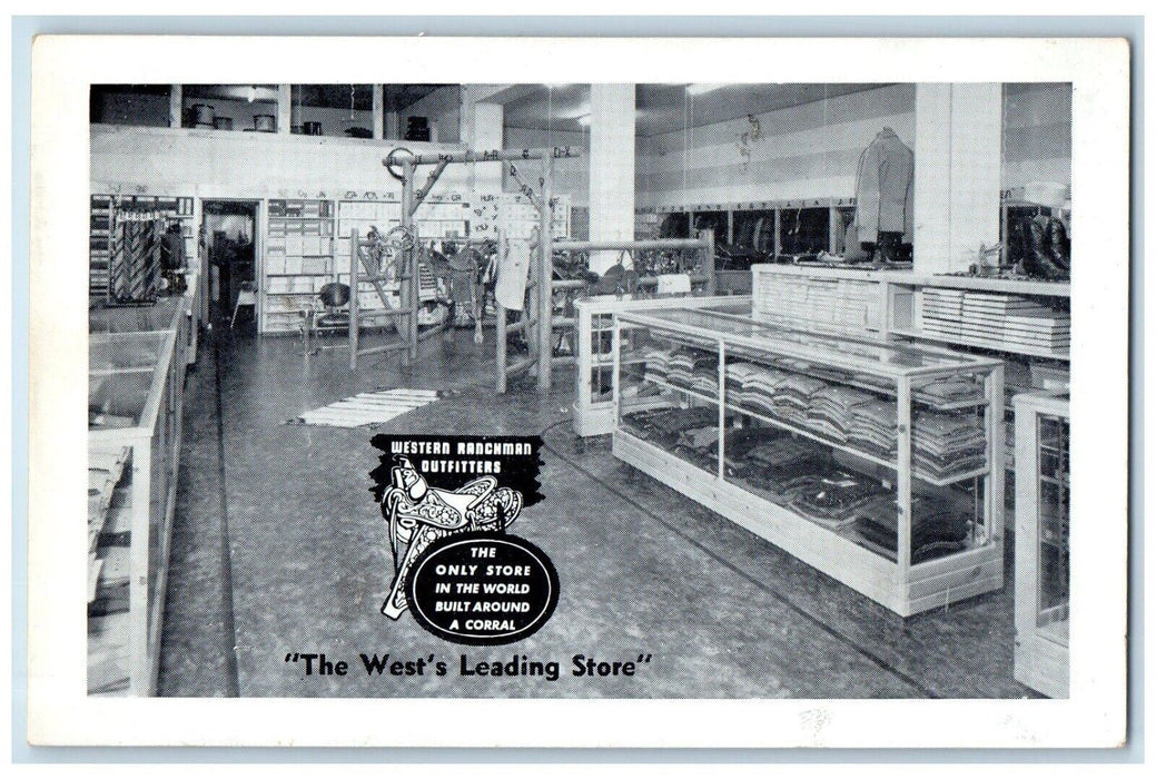 c1940's Western Ranchman Outfitters Cheyenne Wyoming WY Vintage Postcard