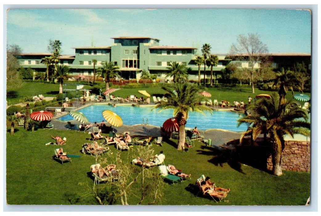 c1960 Flamingo Hotel Olympic Swimming Pool Exterior Las Vegas Nevada NV Postcard