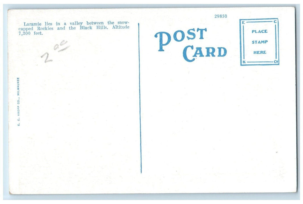 c1920's University of Wyoming Laramie Wyoming WY Multiview Unposted Postcard