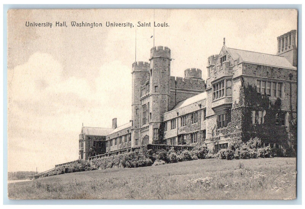 1912 University Hall Washington University Saint Louis Missouri Vintage Postcard