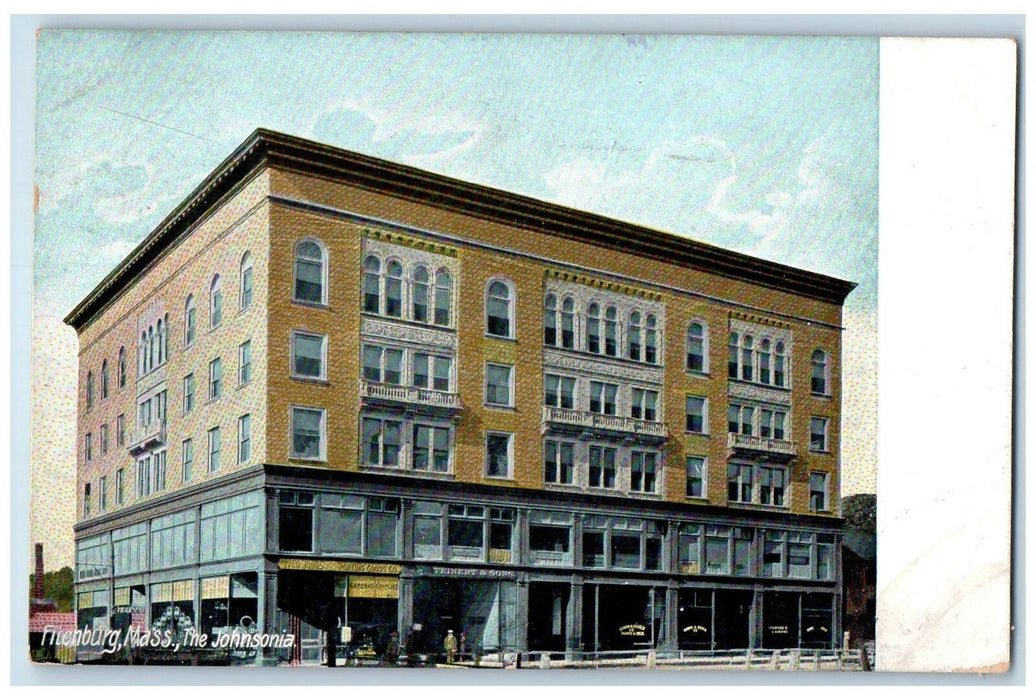 1915 The Johnsonia Exterior Roadside Fitchburg Massachusetts MA Posted Postcard