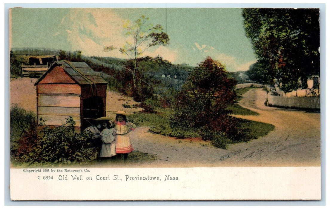Old Well On Court St., Provincetown Massachusetts MA Rotograph Postcard