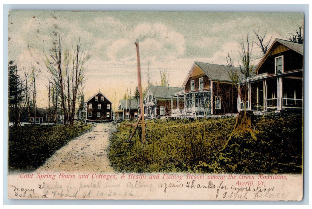 c1905 Cold Spring House and Cottages Averill Vermont VT Antique Postcard