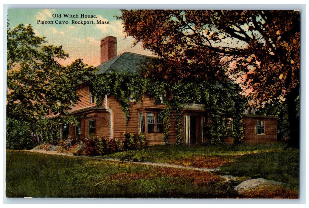 c1910 Old Witch House Pigeon Cave Rockport Massachusetts MA Unposted Postcard