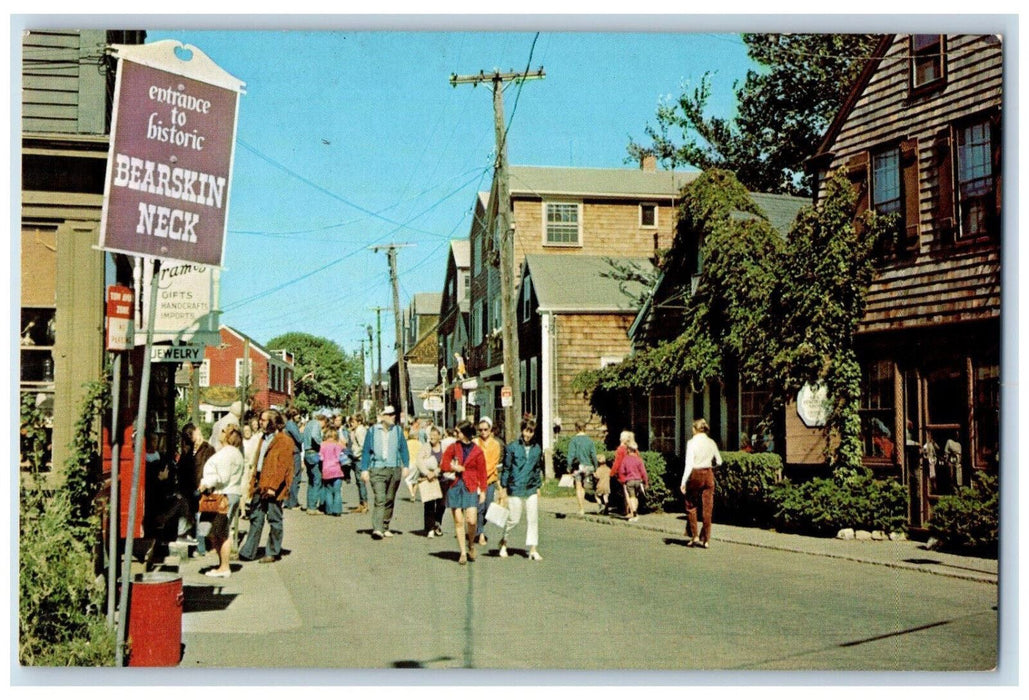 c1960's Entrance to Historic Bearskin Neck Rockport Massachusetts MA Postcard