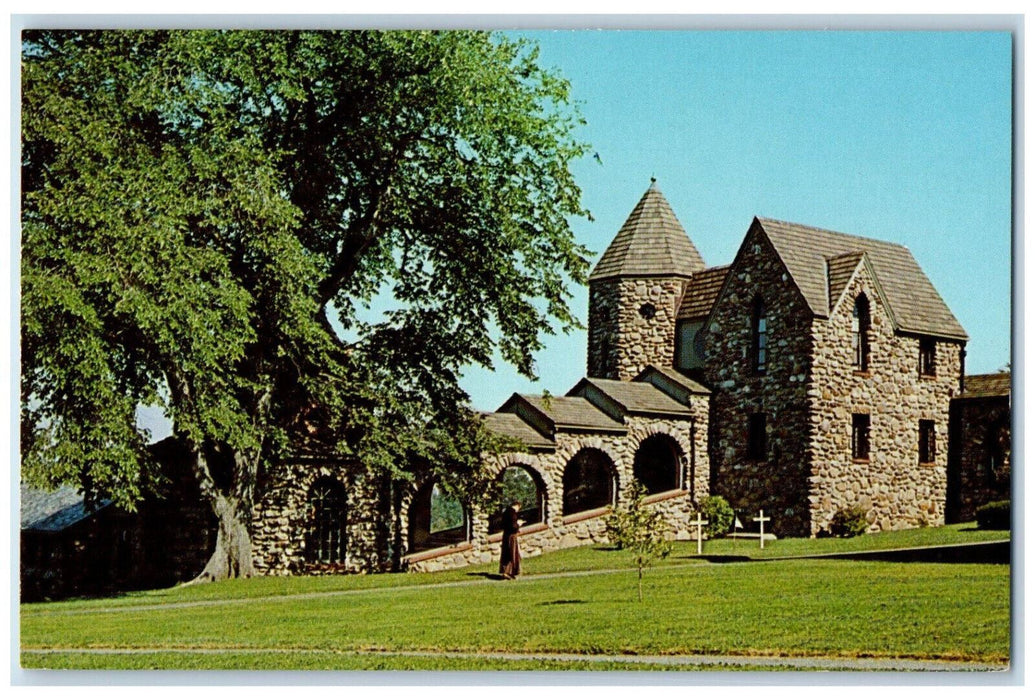 1966 Cemetery St. Joseph's Abbey Spencer Massachusetts MA Vintage Postcard