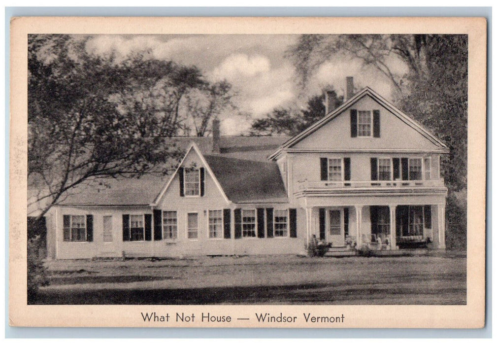 c1950's Front View What-Not House Windsor Vermont VT Unposted Postcard