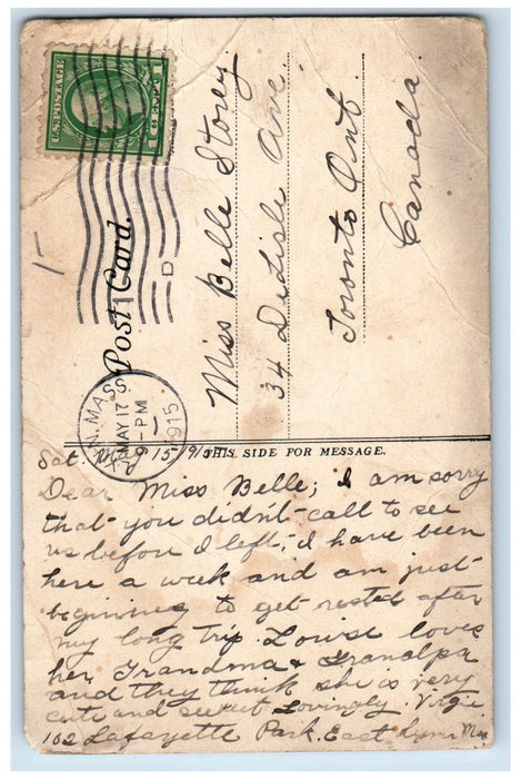 1915 Surf Off The Boulevard Swampscott Massachusetts MA Antique Postcard