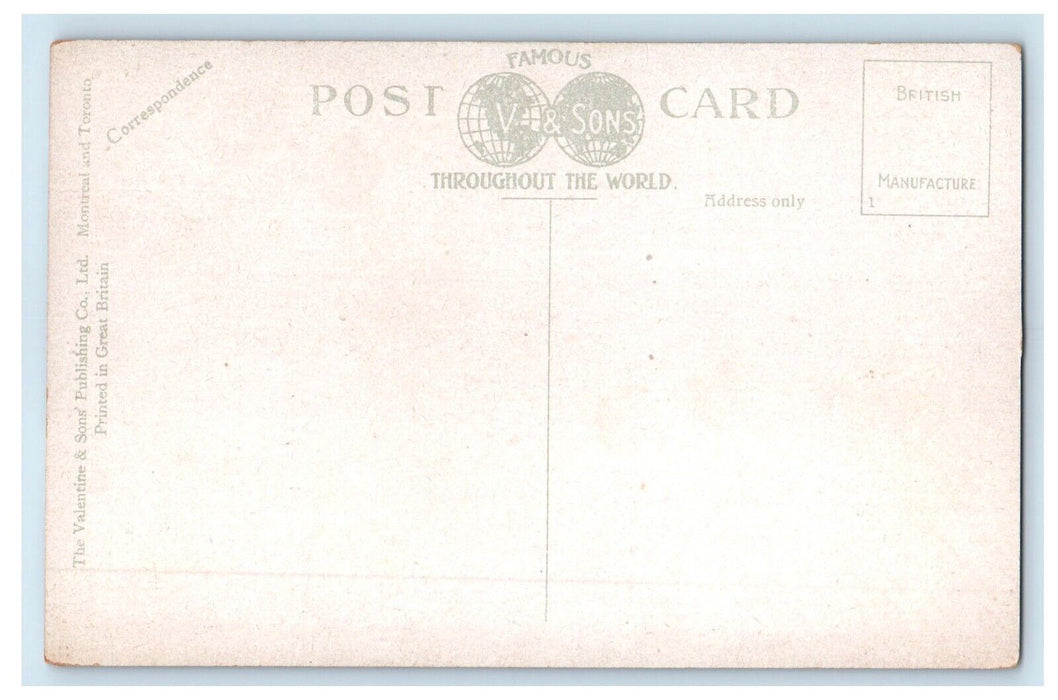 c1910's Main Street View Railroad Train Grimsby Ontario Canada Antique Postcard