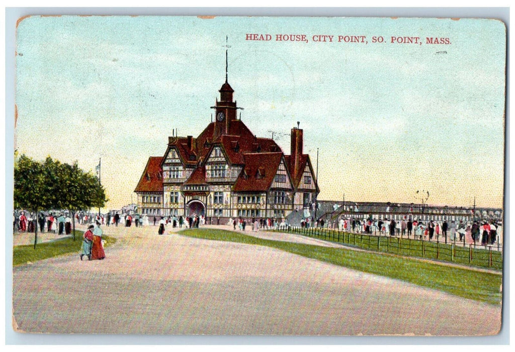 1909 Head House City Point South Point Massachusetts MA Antique Postcard
