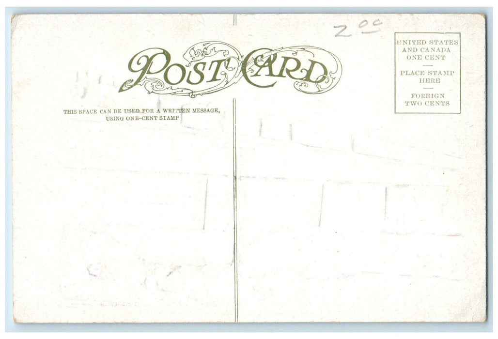 c1920's 1822 Train Fort Steele Bridge Fort Steele Wyoming WY Antique Postcard