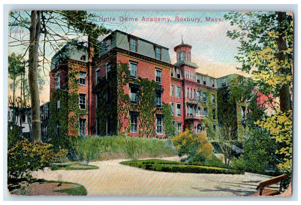 c1910 Notre Dame Academy Roxbury Massachusetts MA Antique Posted Postcard