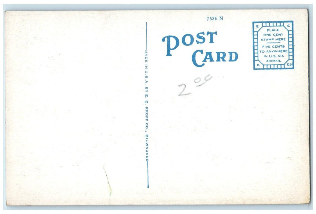 c1920's Fort Arthur High School Fort Arthur Texas TX Antique Unposted Postcard