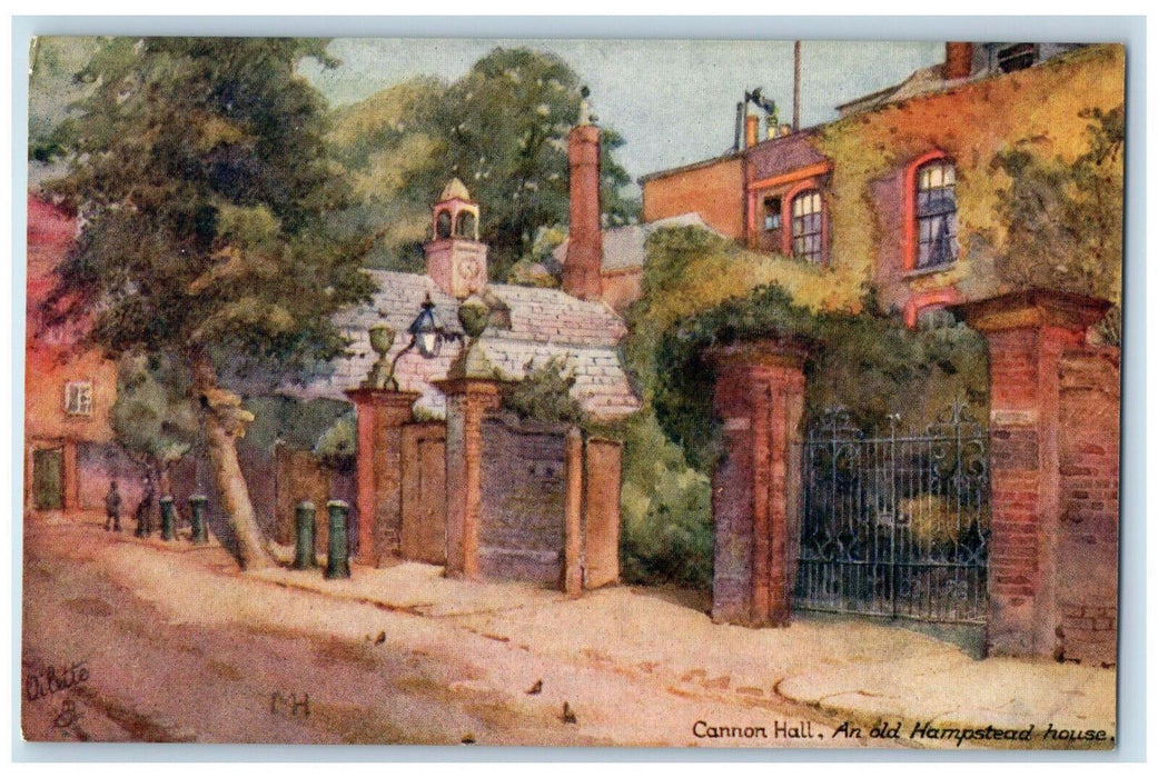 c1910 Cannon Hall Old Hampstead House London England Oilette Tuck Art Postcard