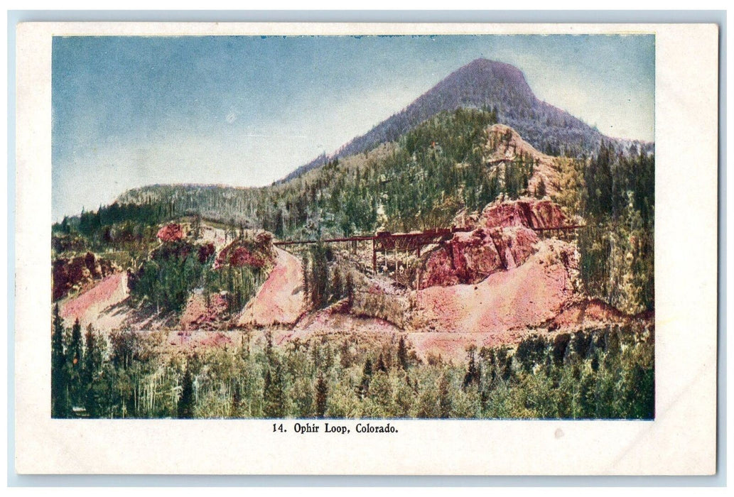 c1905's Ophir Loop Mountain Trail Ophir Colorado CO Unposted Embossed Postcard