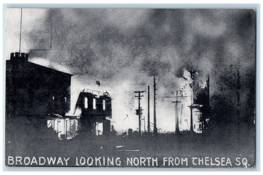 c1940s Broadway Looking North From Chelsea So Massachusetts MA Unposted Postcard
