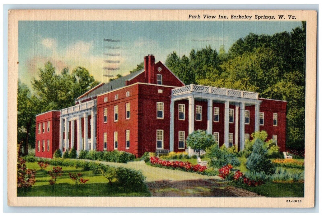 1940 Park View Inn Hotel State Park Berkeley Springs West Virginia VA Postcard