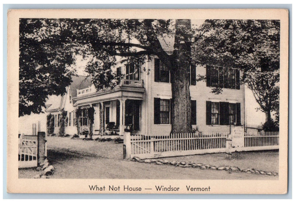 c1950's Side View Entrance to What-Not House Windsor Vermont VT Postcard