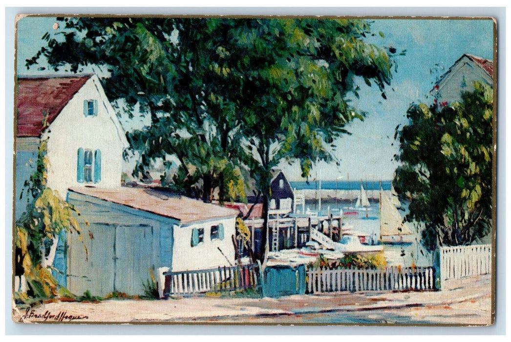 c1950's Corner of Atlantic Avenue Blue Gate Rockport Massachusetts MA Postcard
