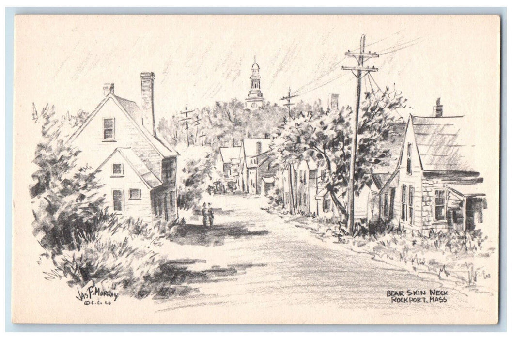 c1960's Bear Skin Neck Rockport Massachusetts MA Unposted Antique Postcard