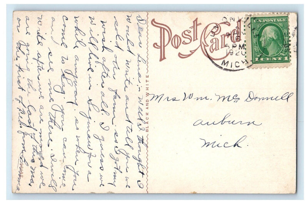 1920 Sebewaing High School Building Sebewaing Michigan MI Vintage Postcard