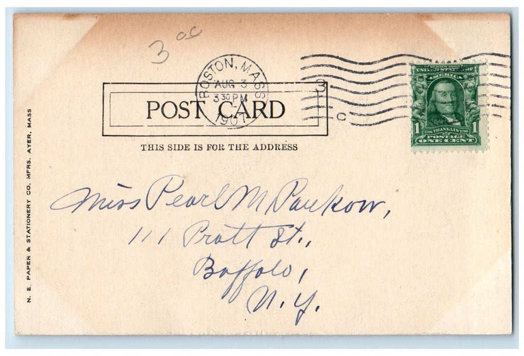 1907 Y.M.C.A. Building Exterior Southbridge Massachusetts MA Posted Postcard