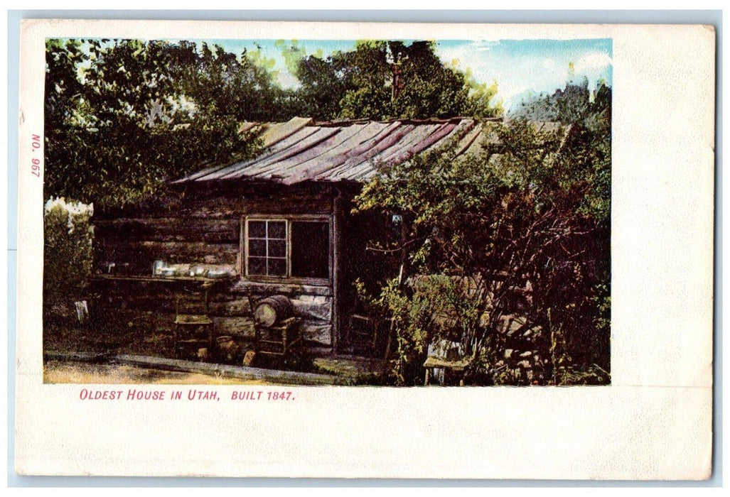 c1905 Scene of Oldest House in Utah UT Unposted Antique Postcard