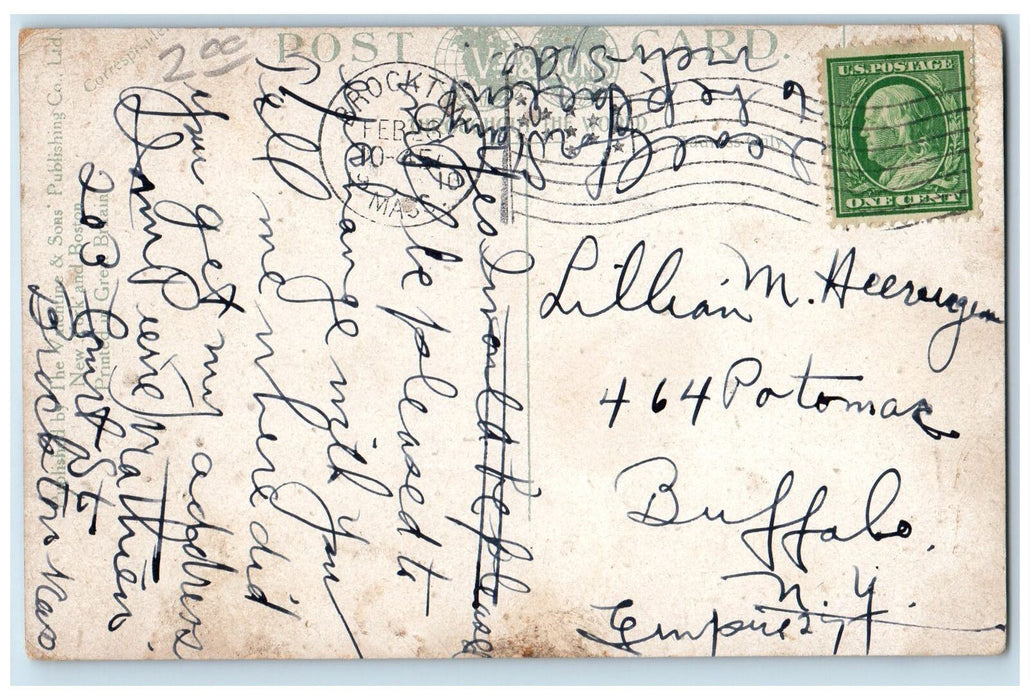 1910 Howard School Exterior Scene Brockton Massachusetts MA Posted Postcard