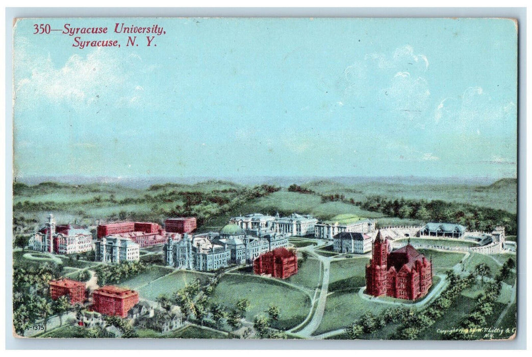 1911 Syracuse University Syracuse New York NY Antique Posted Postcard