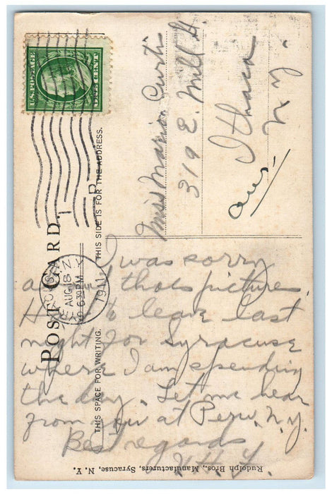 1911 Syracuse University Syracuse New York NY Antique Posted Postcard