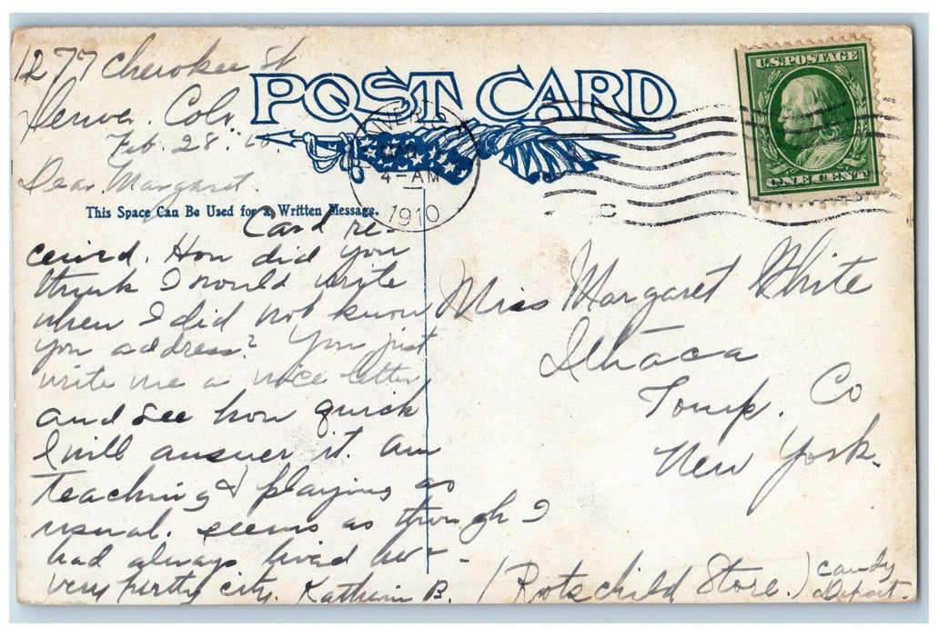 1910 The Chutes At Lakeside Parks White City Denver Colorado Posted Postcard