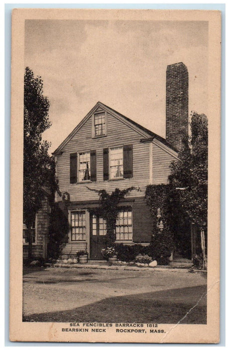 c1910 Sea Fencibles Barracks Bearskin Neck Rockport Massachusetts MA Postcard