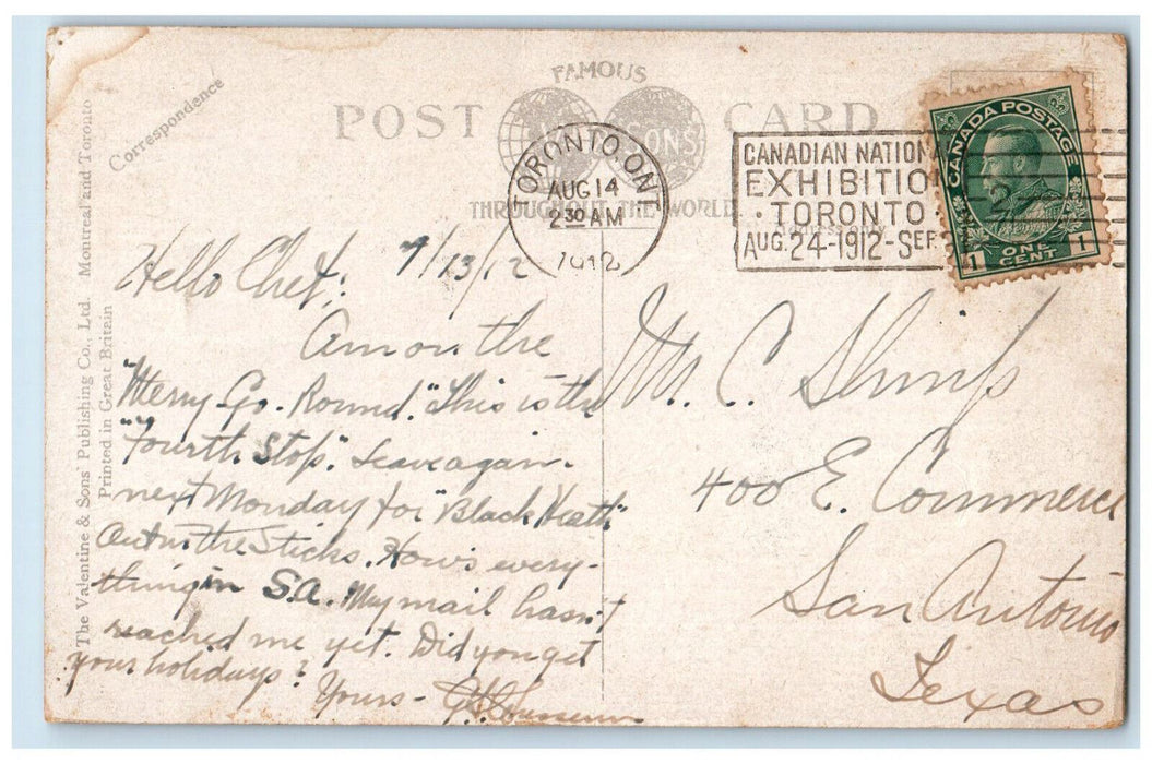 1912 Glen Grove  Eglington Near Toronto Ontario Canada Horse Riding Postcard