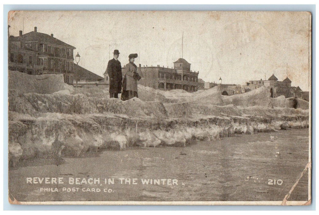 1906 Revere Beach in the Winter Massachusetts MA Phila Post Card Co. Postcard