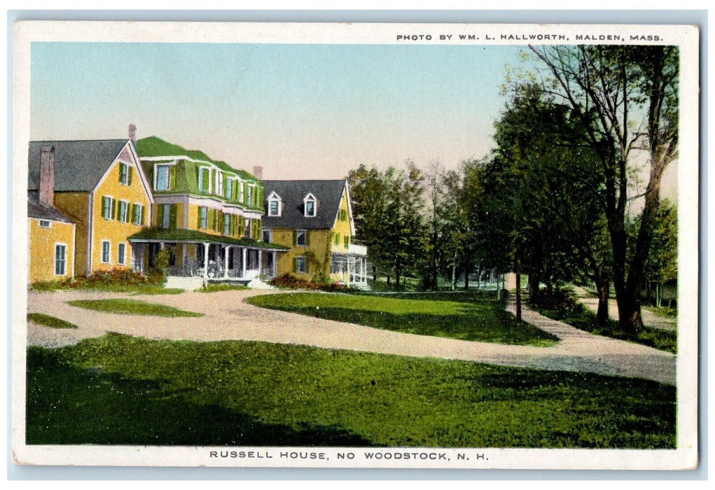 c1920's Russell House No. Woodstock New Hampshire NH Unposted Vintage Postcard