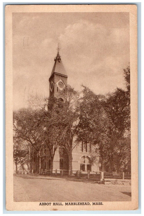 1941 Abbot Hall Exterior Scene Marblehead Massachusetts MA Posted Postcard