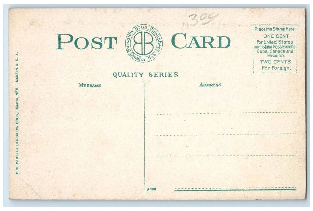 c1950's Union Pacific Depot Clock Tower Building Cheyenne Wyoming WY Postcard