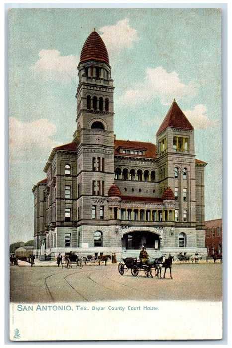c1905 Bexar County Court House San Antonio Texas TX Antique Tuck Art Postcard