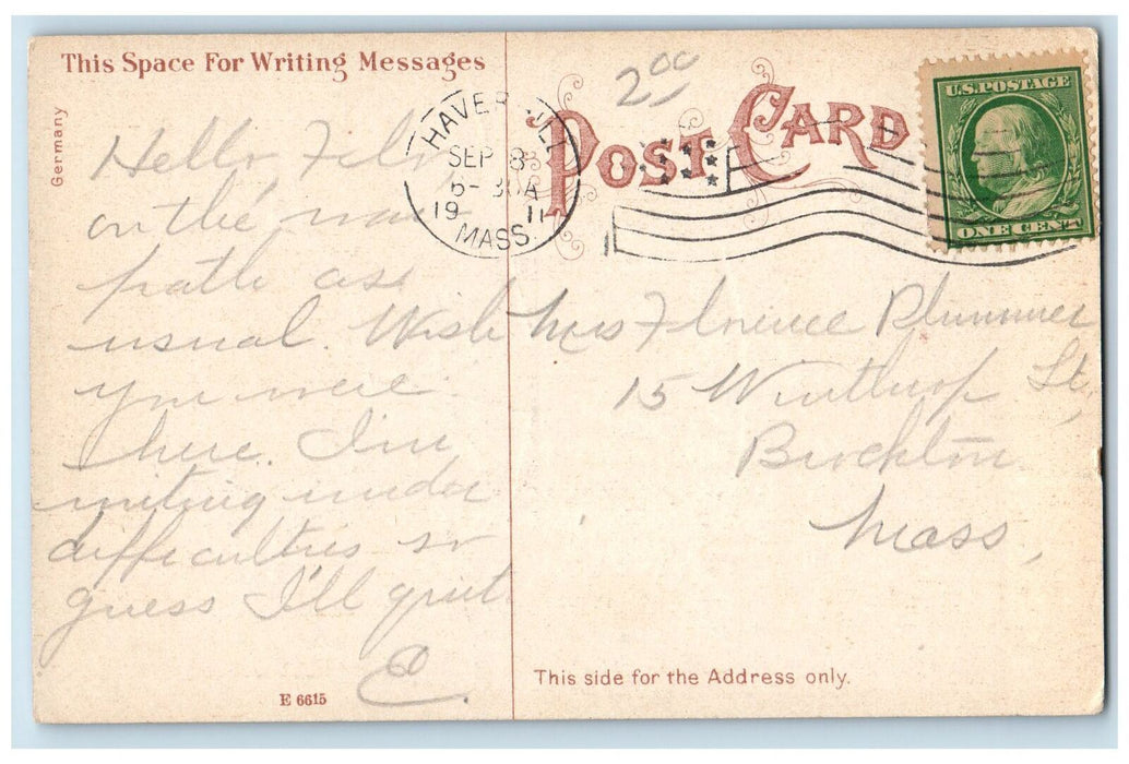 1911 Hale Hospital Armory City Hall High School Multiview Haverhill MA Postcard