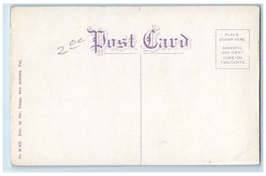 c1910 Santa Rosa Hospital Milan Square San Antonio Texas TX Antique Postcard