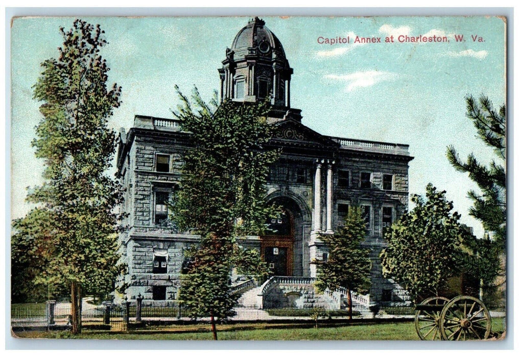 1918 Exterior Capitol Annex Building Charleston West Virginia Antique Postcard