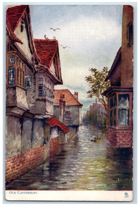 c1910 Old Canterbury Kent England Oilette Tuck Art Unposted Postcard