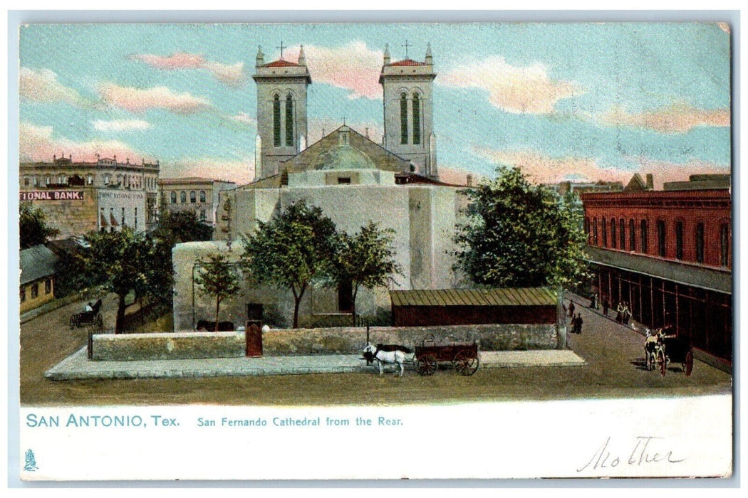 c1905 San Fernando Cathedral from Rear San Antonio Texas TX Tuck Art Postcard