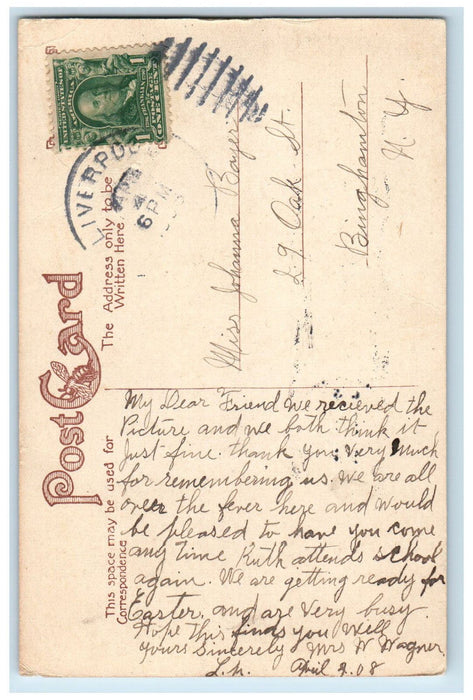 c1910 Post Office Building Syracuse New York NY Liverpool NY Postcard
