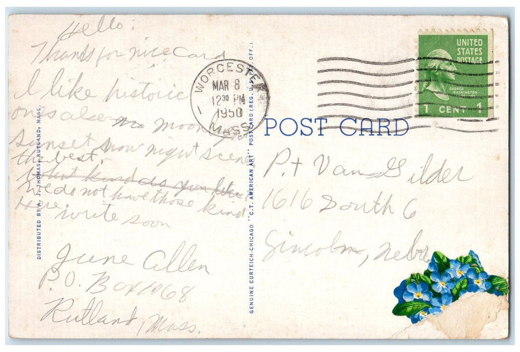 1950 Administration Bldg Nurses Home Rutland Massachusetts MA Unposted Postcard