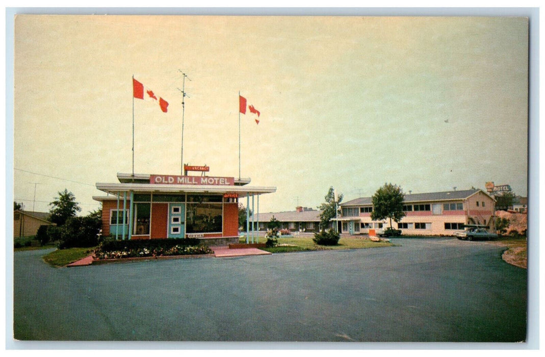 c1950's Old Mill Motel In Downtown Blind River Ontario Canada Postcard